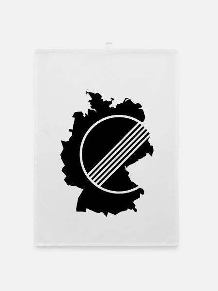 UNBEGRENZT DEUTSCHLAND by Unbegrenzt Apparel - Organic Geschirrtuch - Weiß - Vorne