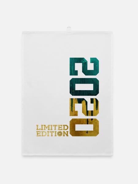 6TH BIRTHDAY LIMITED EDITION 2020 - Organic dish towel - white - Front