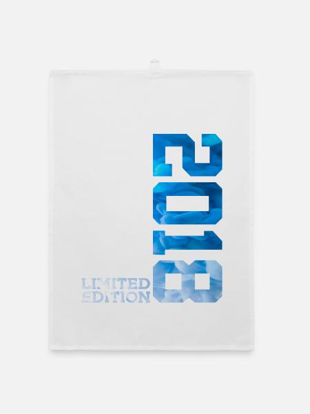 8TH BIRTHDAY LIMITED EDITION 2018 - Organic dish towel - white - Front