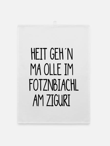 Ziguri, Löwenzahn Zigurikaffee - Organic Geschirrtuch - Weiß - Vorne