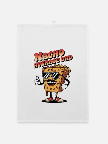 Nacho Average Dad - Organic dish towel - white - Front