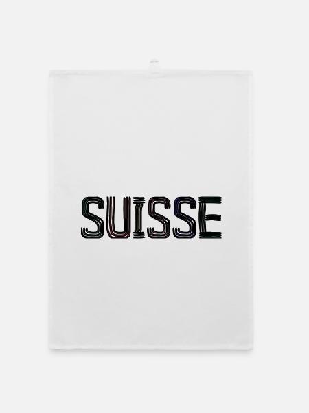 SUISSE. PAYS - Torchon bio - blanc - Devant