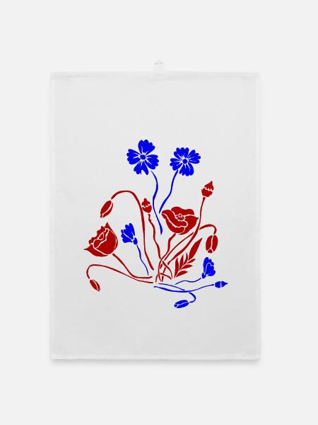 Fleur Picture Fleurs - Torchon bio - blanc - Devant