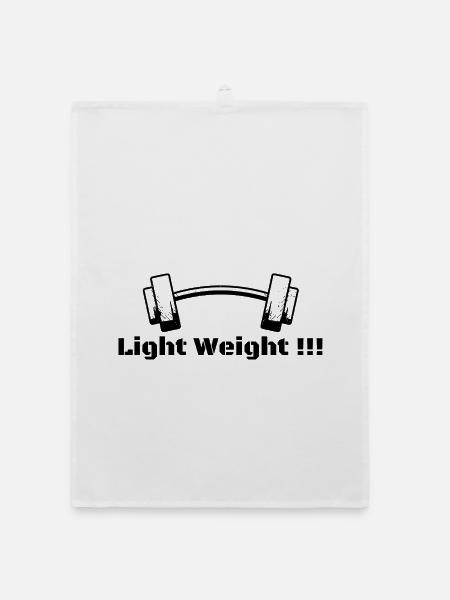 Light Weight - Motivation - Organic Geschirrtuch - Weiß - Vorne