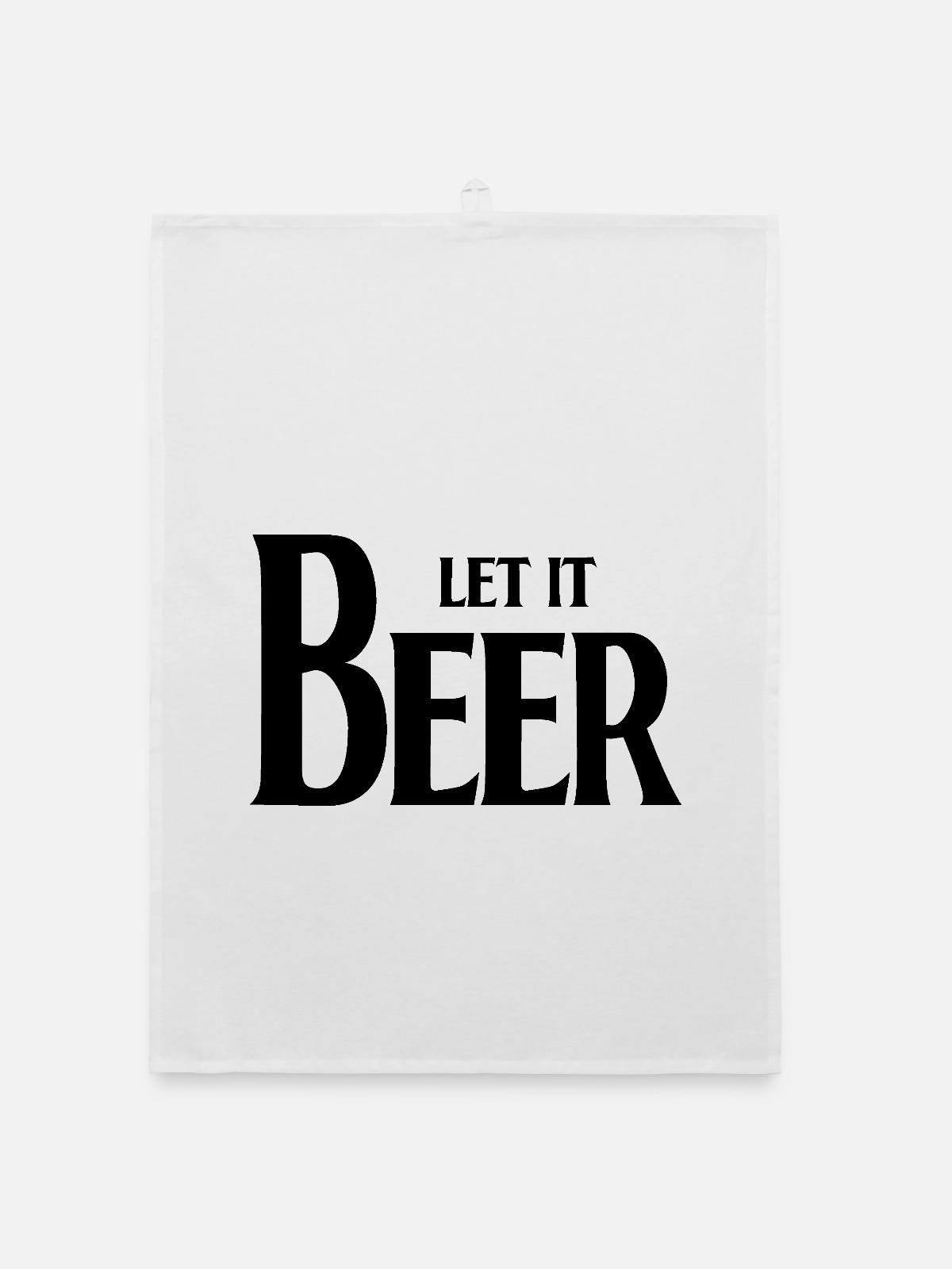 Lass es Bier - Organic Geschirrtuch - Weiß - Vorne