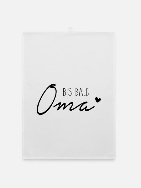 Bis bald, Oma - Organic Geschirrtuch - Weiß