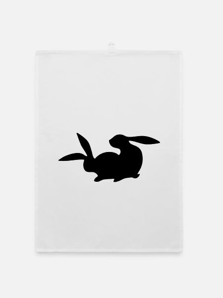 Rammler - Rabbit - Organic Geschirrtuch - Weiß - Vorne