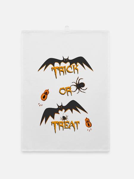 trick or treat Halloween Happy Halloween - Organic Geschirrtuch - Weiß - Vorne