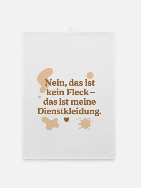 Das ist kein Fleck! (beige) - Organic Geschirrtuch - Weiß - Vorne