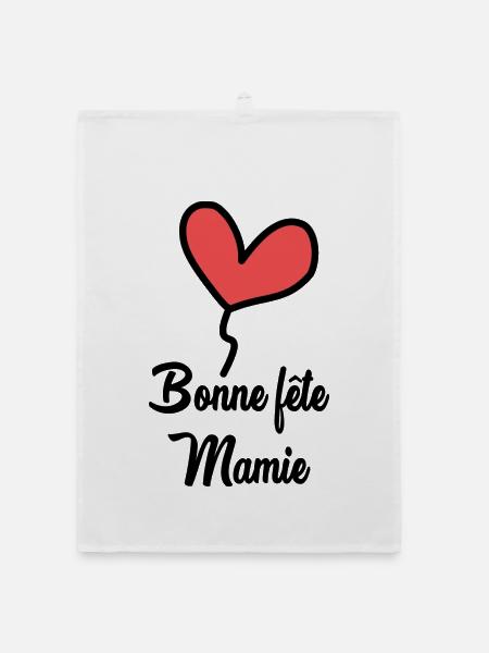 OMA. MAMA. MUTTERTAG. ALLES GUTE ZUM OMA-TAG - Organic Geschirrtuch - Weiß - Vorne