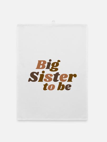 big sister to be - Organic Geschirrtuch - Weiß