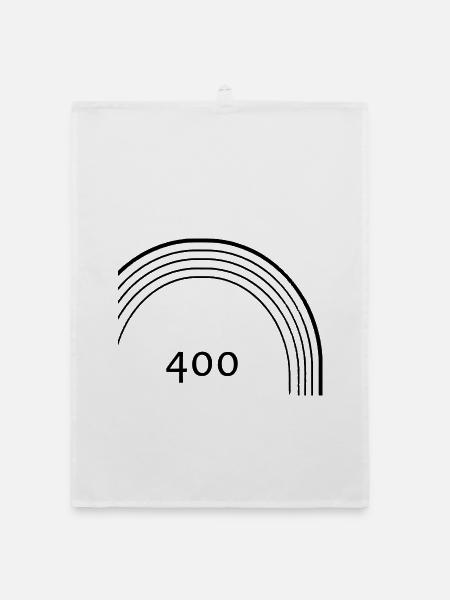 400 Meter Laufbahn - Organic Geschirrtuch - Weiß