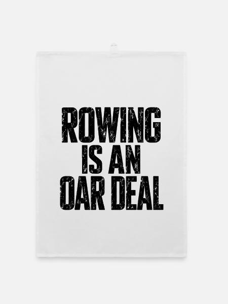 Rowing is an Oar Deal - Rudern - Ruderer - Ruderin - Organic Geschirrtuch - Weiß - Vorne