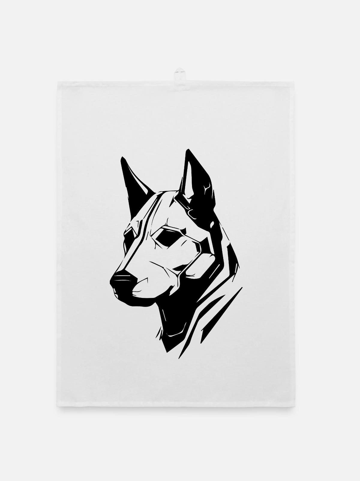 Dog dog - Organic Geschirrtuch - Weiß - Vorne