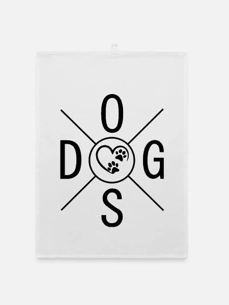 Dog dog - Organic Geschirrtuch - Weiß