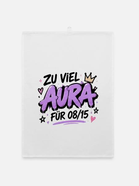 Zu Viel Aura Für 08/15 - Organic Geschirrtuch - Weiß - Vorne