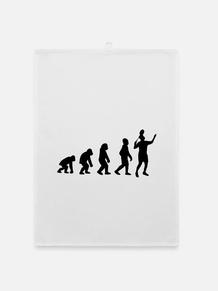 Badminton Evolution - Organic Geschirrtuch - Weiß - Vorne