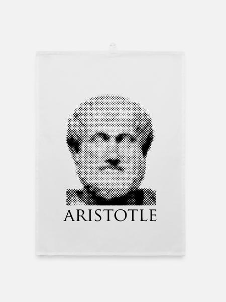 Aristoteles-Porträt - Organic Geschirrtuch - Weiß - Vorne