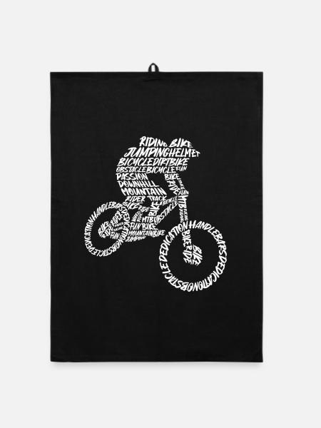 MTB Mountain Bike Downhill Jungen Mountainbike - Organic Geschirrtuch - Schwarz