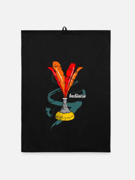 Indiaca Geschenkidee - Organic Geschirrtuch - Schwarz - Vorne