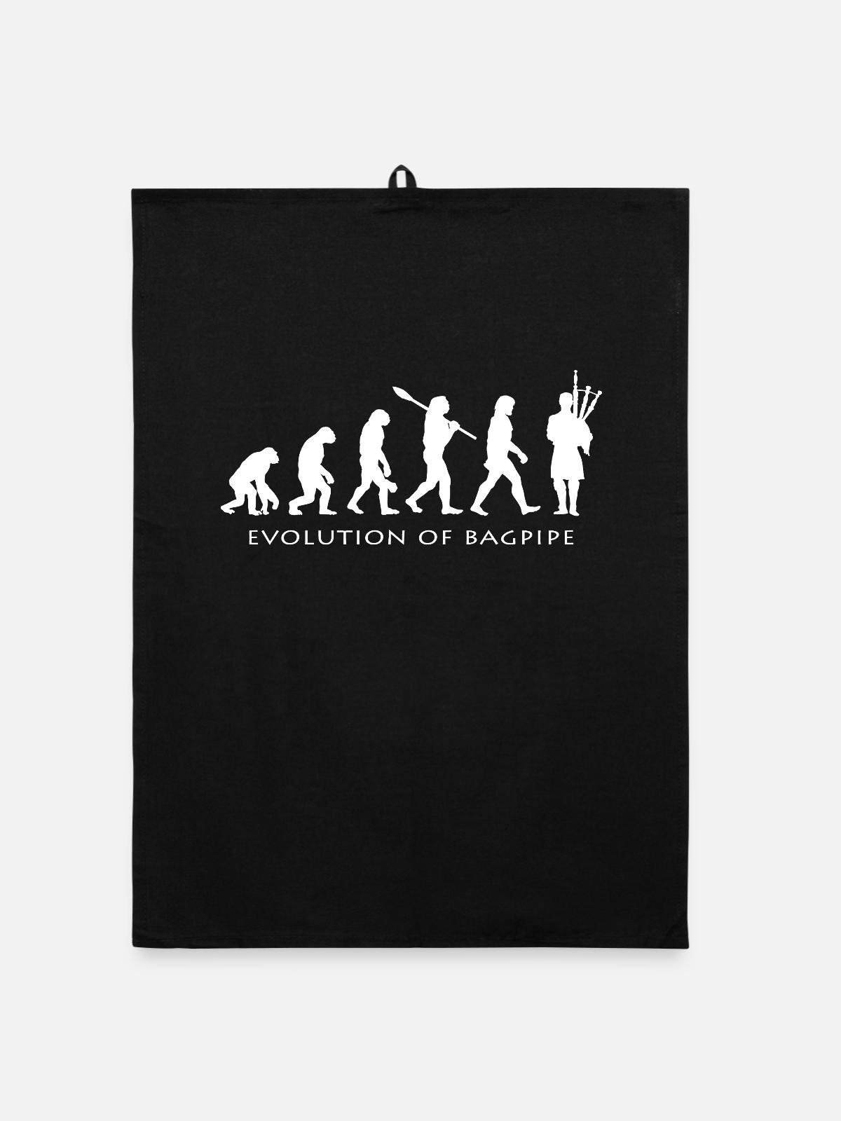 bagpipes - Organic dish towel - black - Front