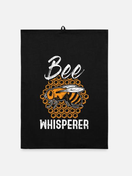 Bienen Flüsterer - Organic Geschirrtuch - Schwarz