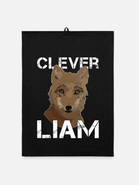 Liam Geburtstag Liam - Organic Geschirrtuch - Schwarz - Vorne