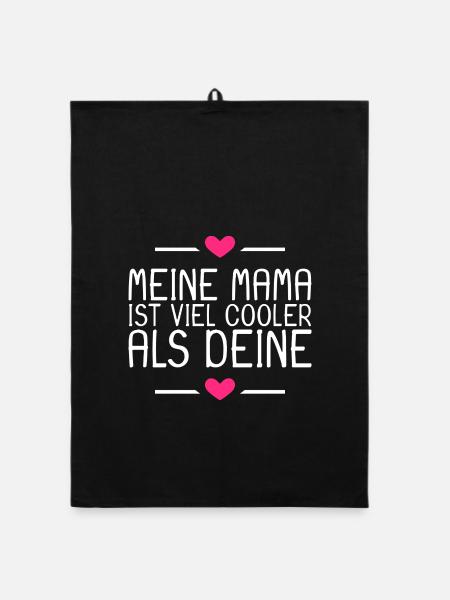 Lustige Sprüche Meine Mama Spruch Lustig - Organic Geschirrtuch - Schwarz - Vorne
