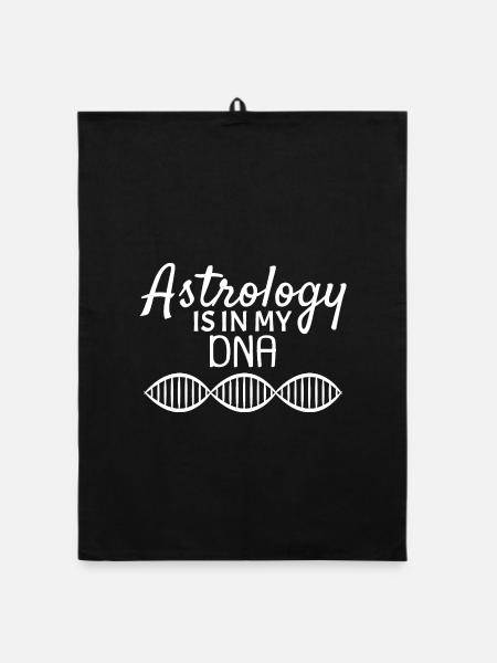 Astrologie ist in meiner DNA - Organic Geschirrtuch - Schwarz - Vorne