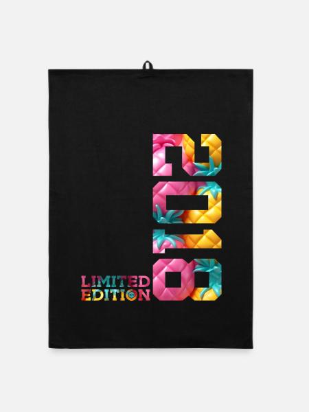 8TH BIRTHDAY LIMITED EDITION 2018 - Organic dish towel - black - Front