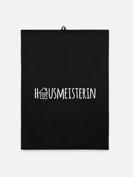 Hausmeisterin - Organic Geschirrtuch - Schwarz - Vorne