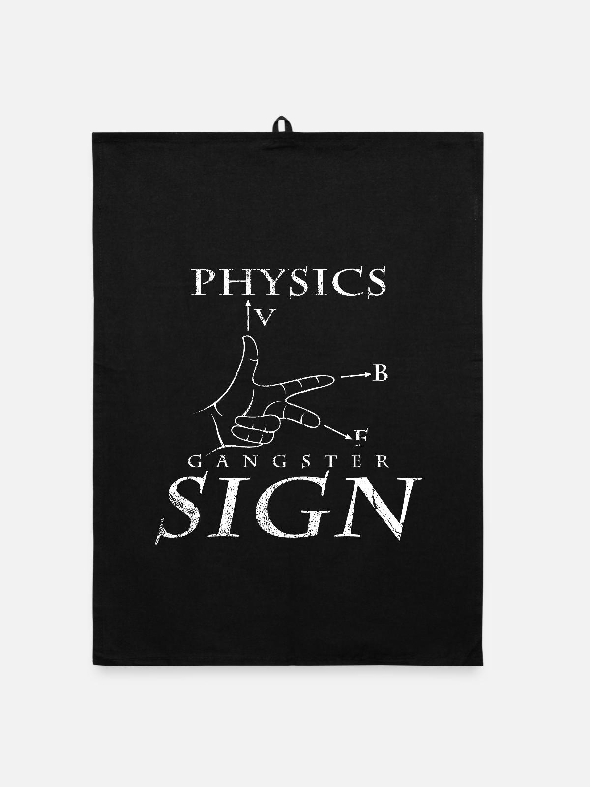 Physiker - Organic Geschirrtuch - Schwarz - Vorne