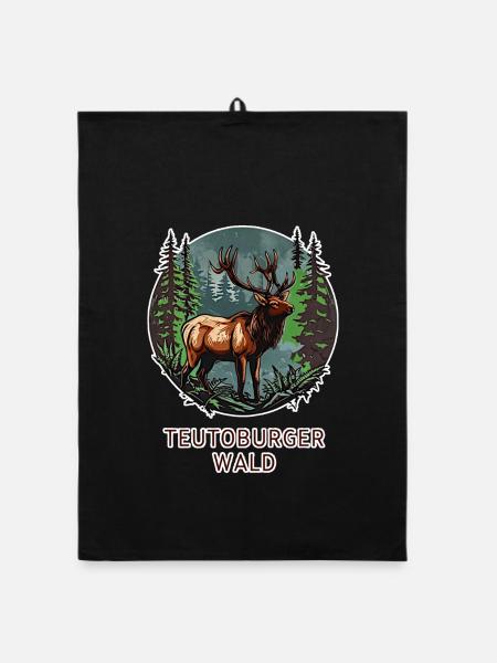 Teutoburger Wald - Organic Geschirrtuch - Schwarz - Vorne