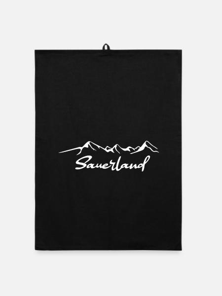 Sauerland Skyline - Organic Geschirrtuch - Schwarz