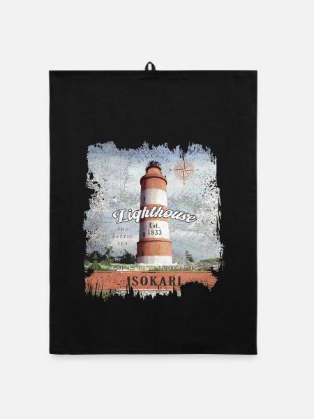 ISOKARI LIGHTHOUSE PRODUKTE FÜR ALLE ALTERSGRUPPEN, siehe - Organic Geschirrtuch - Schwarz - Vorne