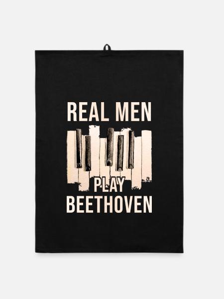Beethoven - Organic dish towel - black - Front