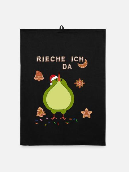 Pfefferkuchen Advent - Organic Geschirrtuch - Schwarz
