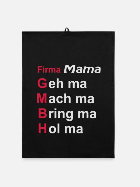firma mama - Organic Geschirrtuch - Schwarz