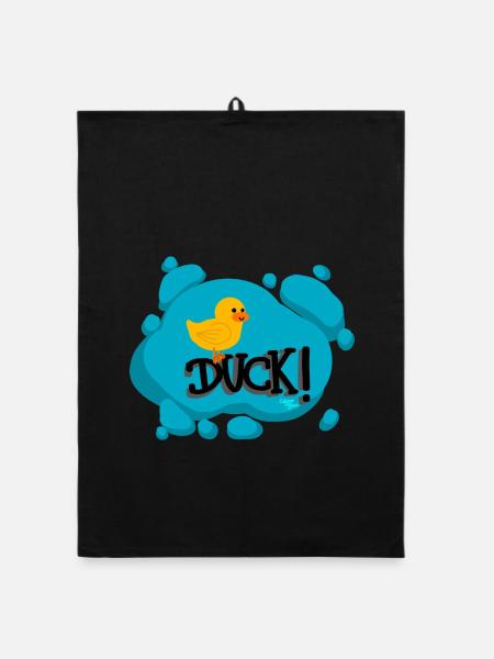Duck! - Calypso Blous - Organic Geschirrtuch - Schwarz