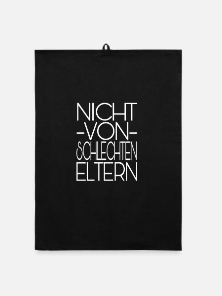 Nicht von schlechten Eltern - Organic Geschirrtuch - Schwarz - Vorne