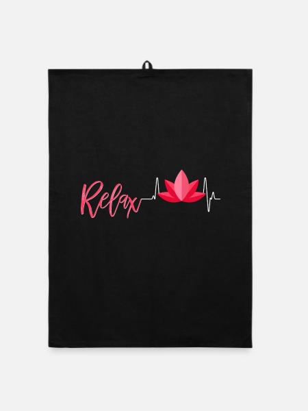 massage - Organic dish towel - black - Front