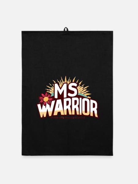 MS Warrior - Organic Geschirrtuch - Schwarz - Vorne