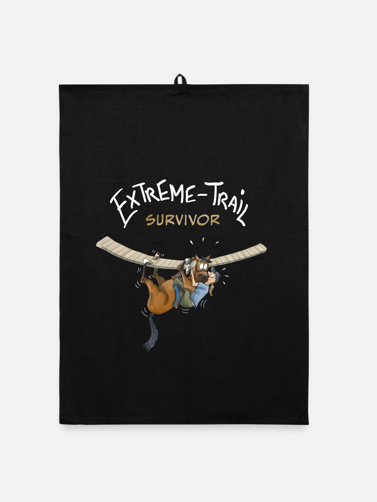 Extreme-Trail Survivor - Organic Geschirrtuch - Schwarz - Vorne