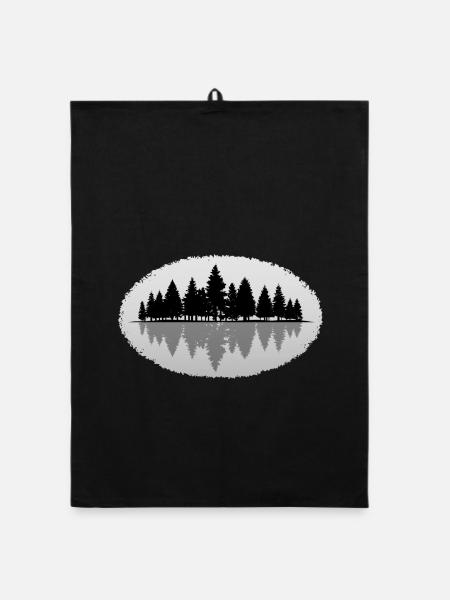 Forêt forêt - Torchon bio - noir