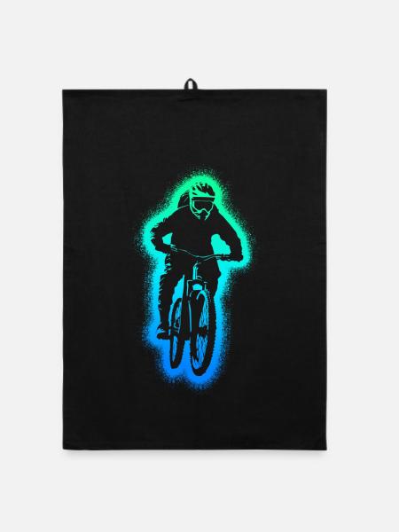 MTB Mountain Bike Biker Kinder Mountainbike Jungen - Organic Geschirrtuch - Schwarz
