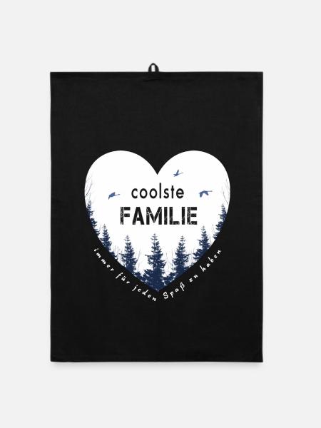 coolste Familie - Organic Geschirrtuch - Schwarz - Vorne