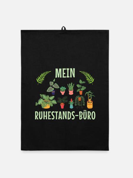 Mein Ruhestands-Büro - Organic Geschirrtuch - Schwarz