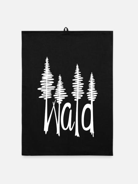 Wald - Organic Geschirrtuch - Schwarz