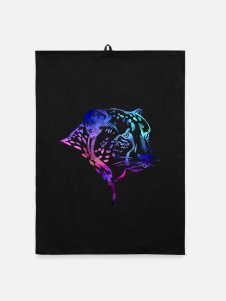 Leopard - Organic Geschirrtuch - Schwarz - Vorne
