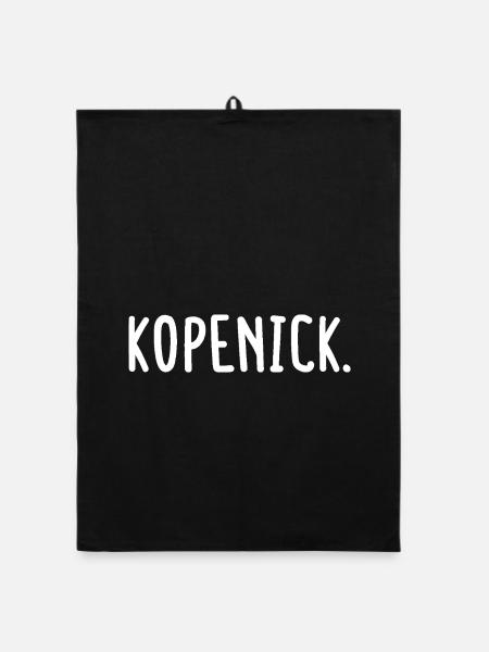 Köpenick Berlin Bezirk Fancy - Organic Geschirrtuch - Schwarz - Vorne